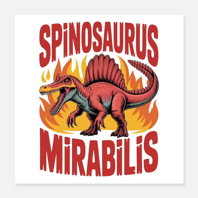 Neue Spinosaurus Mirabilis 2026 Entdeckung Poster 40x40 cm