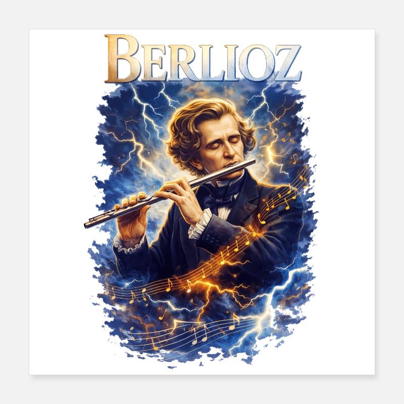 Son de la Flûte Berlioz Storm Poster 40 x 40 cm