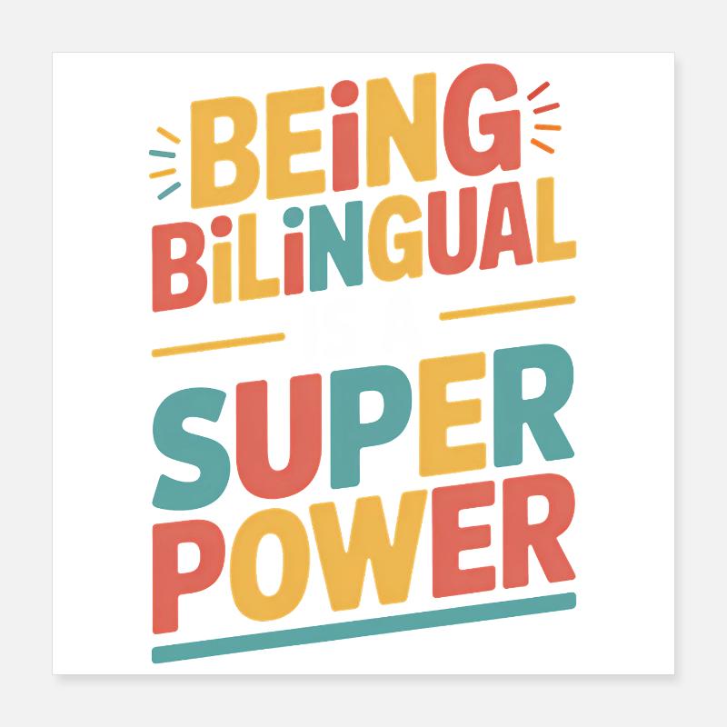 Foreign Language Sayings Funny Foreign Language Gift Poster 16" x 16" (40x40 cm)