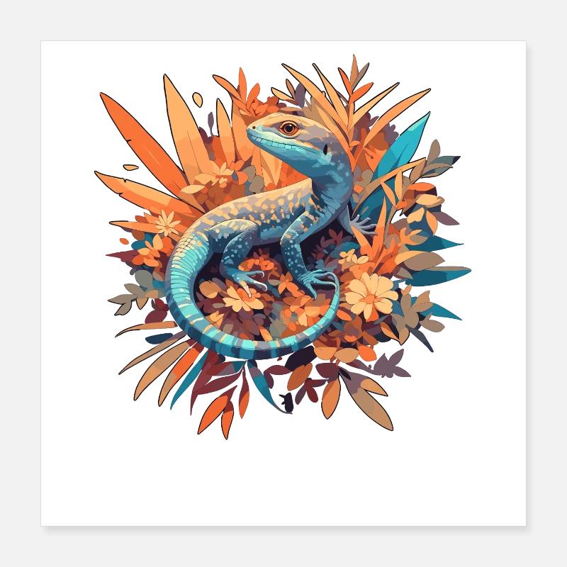 Eidechsen Eidechse Poster 40x40 cm