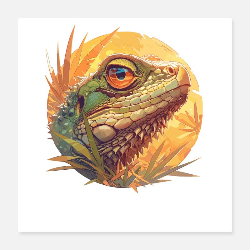 Eidechsen Eidechse Poster 40x40 cm
