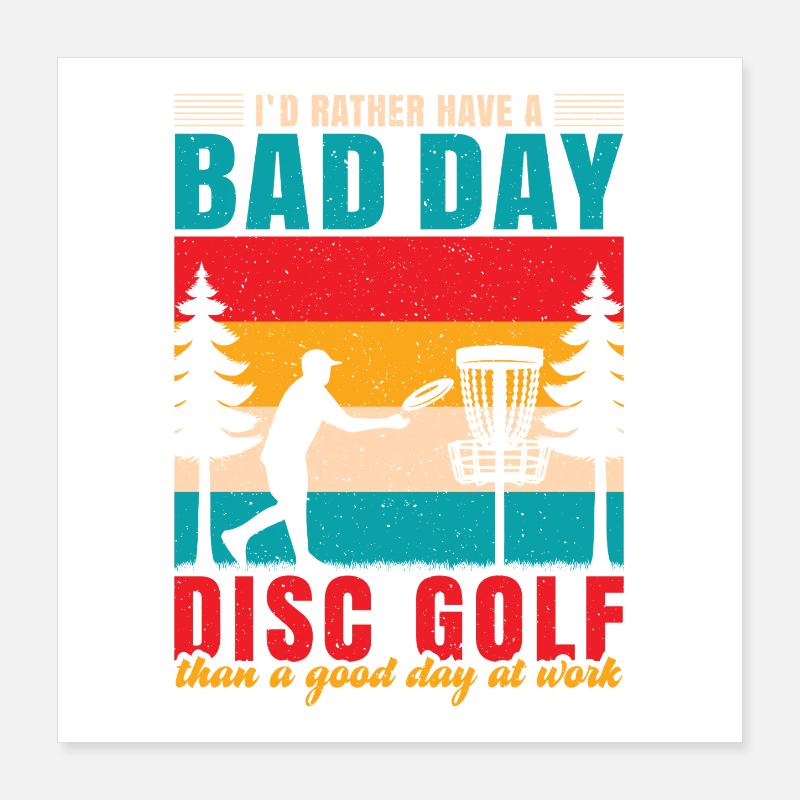Disc Golf Geschenke Discgolf Poster 40x40 cm