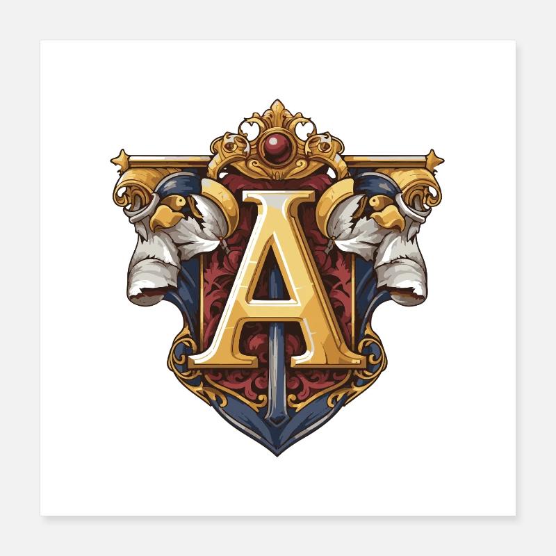 A Letter Name Crown Poster 16" x 16" (40x40 cm)