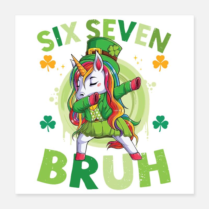Unicorn St. Patrick's Day Poster 16" x 16" (40x40 cm)