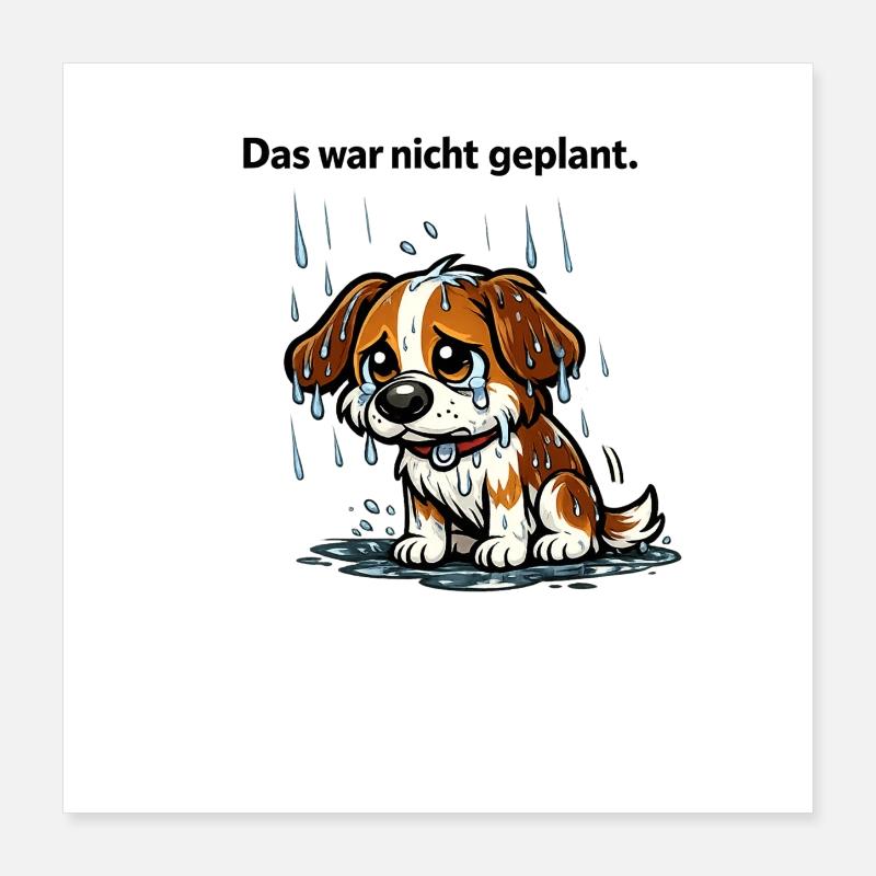 Cadeau de la drôle de la parole du chien Poster 40 x 40 cm