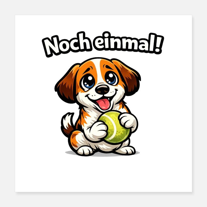 Chien Encore une fois drôle de dire Poster 40 x 40 cm