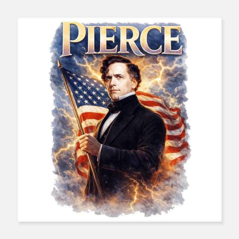 Patriotic Flash Portrait Poster 16" x 16" (40x40 cm)