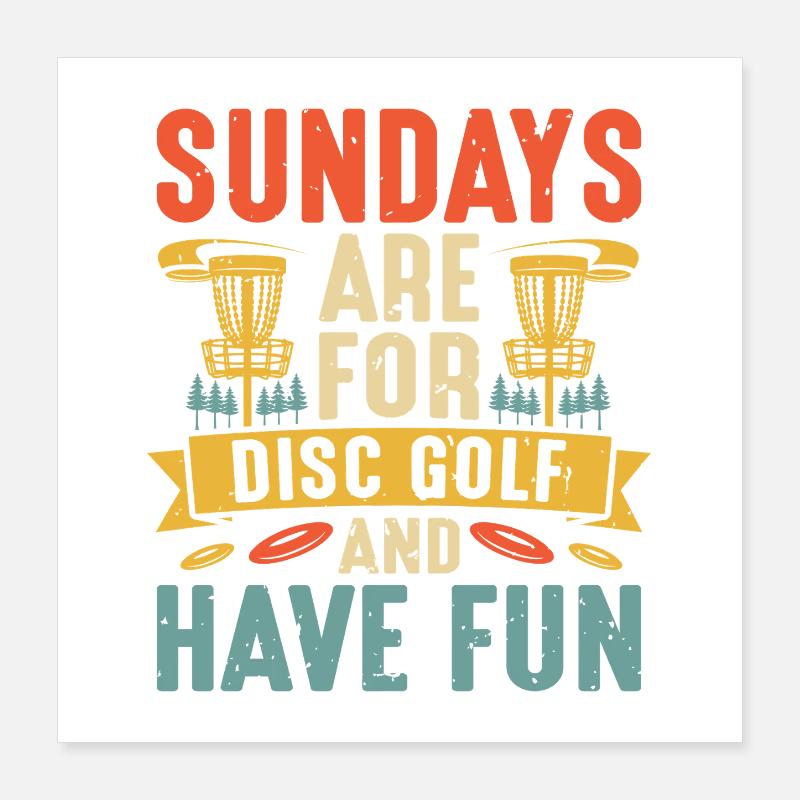 Cadeaux de disc golf Disc Golf Poster 40 x 40 cm