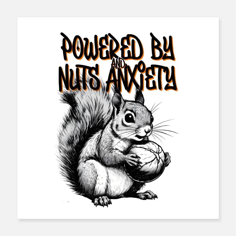 Powered by Nüssen und Angst Poster 40x40 cm
