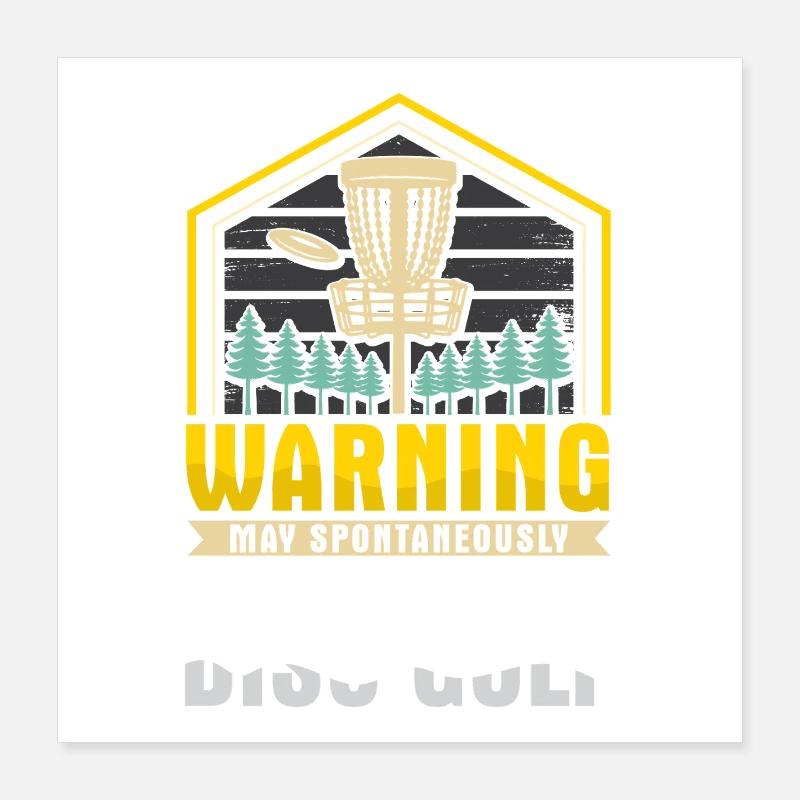 Disc Golf Geschenke Discgolf Poster 40x40 cm