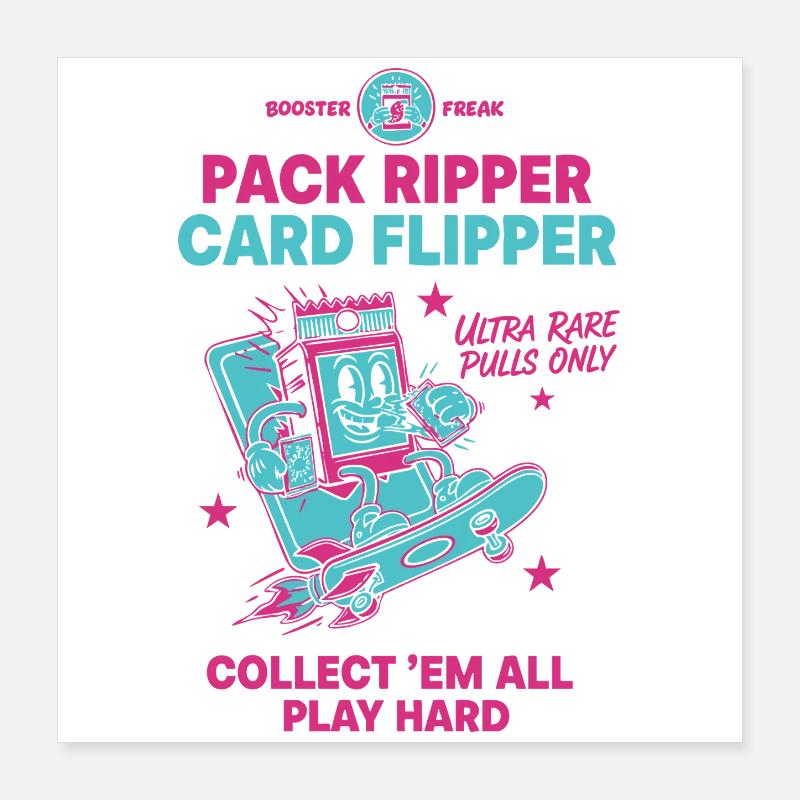 Pack Ripper Kartenflipper Ultra Rare Pulls Trading Poster 40x40 cm