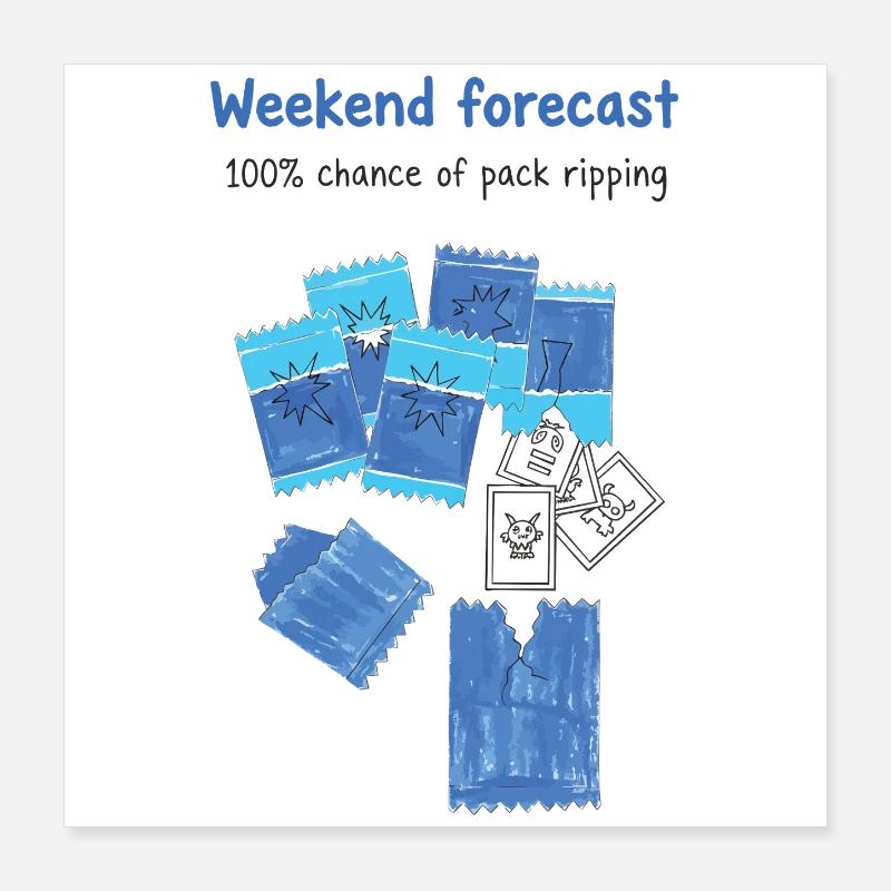 Prévisions du week-end : 100 de chances de déchirement du sac Poster 40 x 40 cm