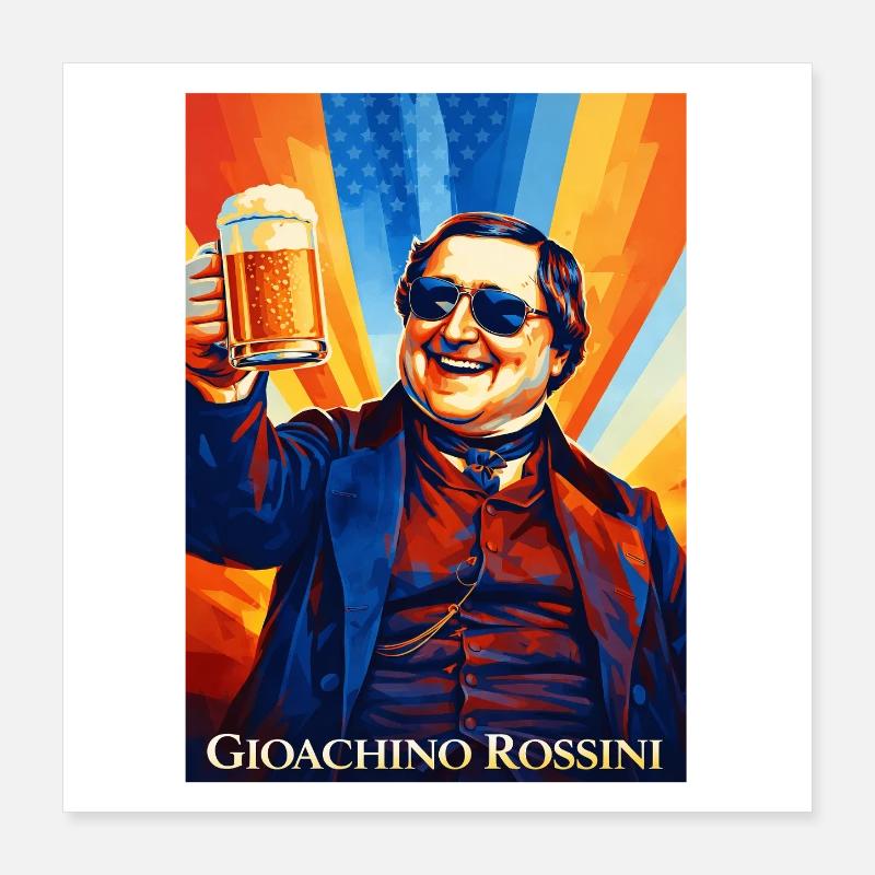 Gioachino Rossini Poster 40 x 40 cm