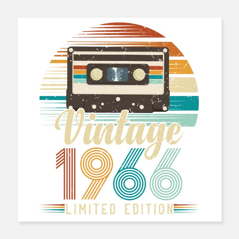 60-jähriges Jubiläum 1966 Geburtstagsgeschenk Poster 40x40 cm