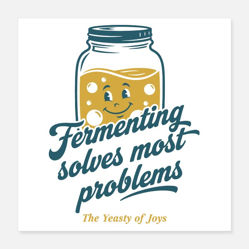 Sourdough Bread Baking Baker Sourdough Poster 16" x 16" (40x40 cm)