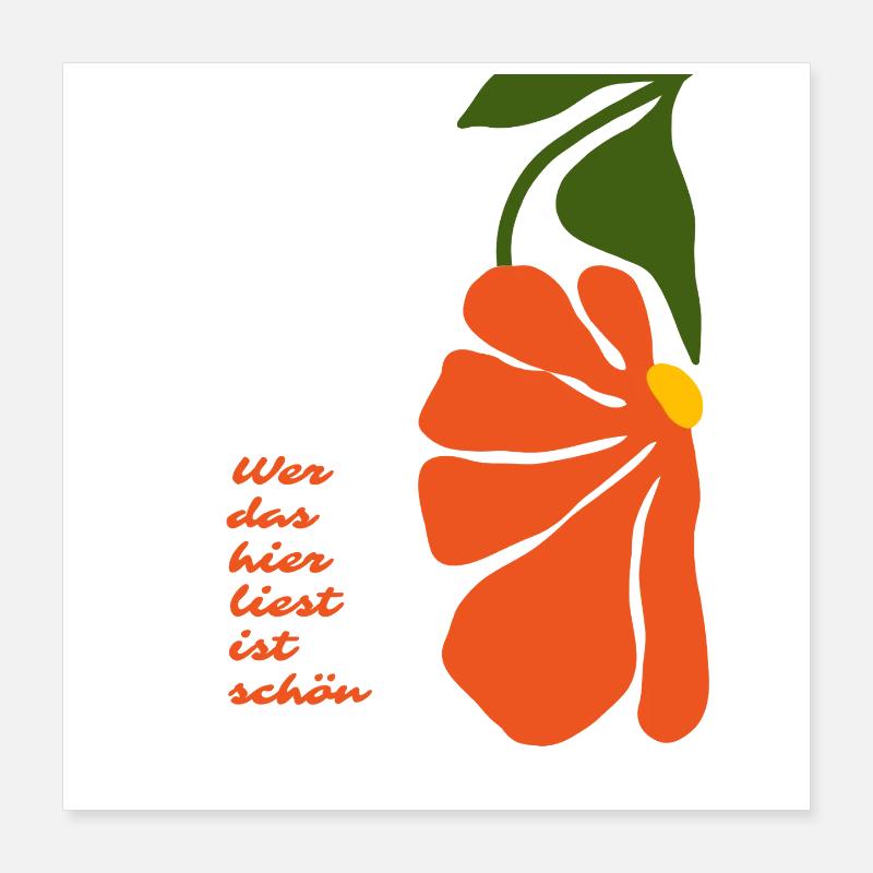 Wer das liest ist schön Poster 40x40 cm
