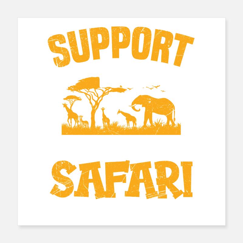 Safari-Guide Reisekostüm Afrikanisch Poster 40x40 cm