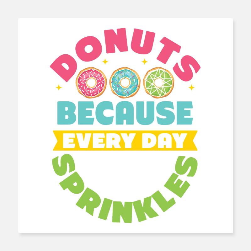 Restauration rapide en donuts Poster 40 x 40 cm
