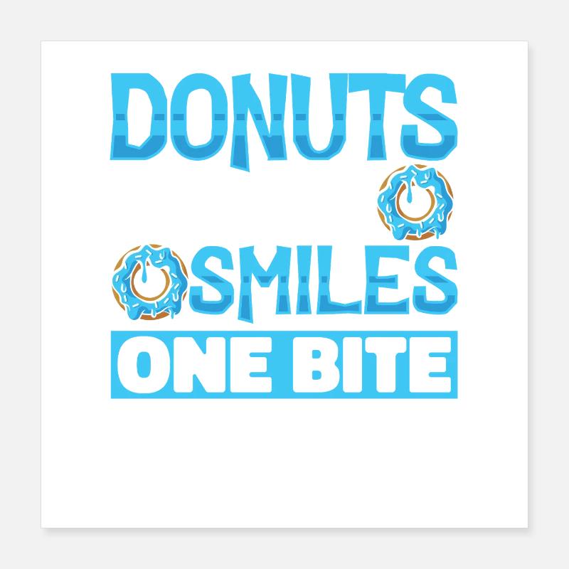 Restauration rapide en donuts Poster 40 x 40 cm
