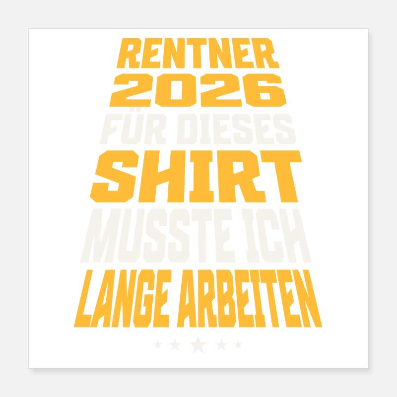 Rentner 2026 Poster 40x40 cm