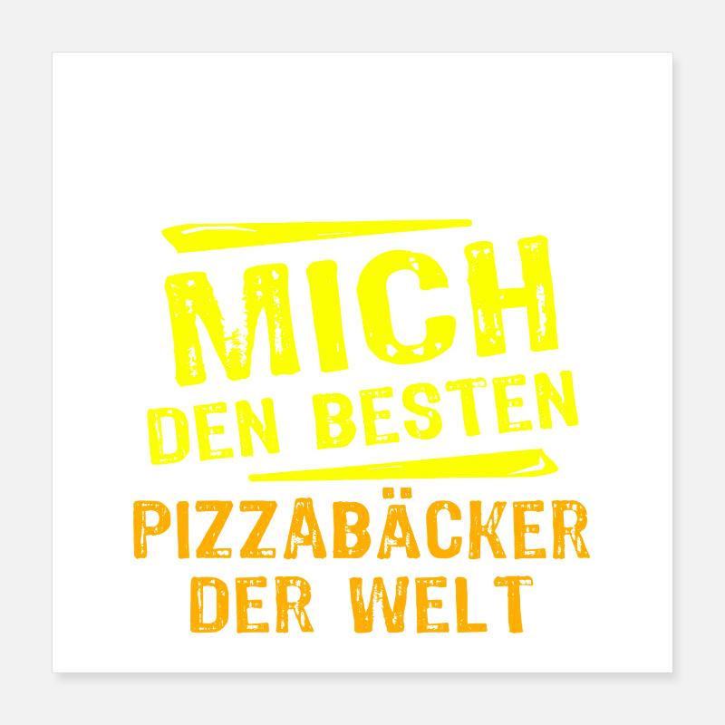 Pizzabäcker Geschenk Poster 40x40 cm