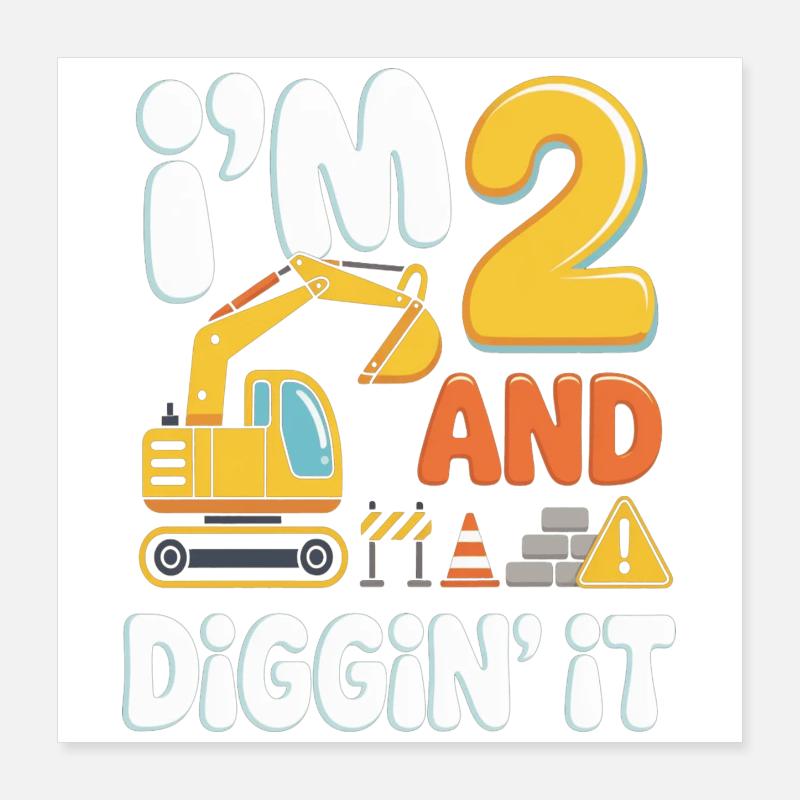 J’ai 2 ans et j’adore ça Poster 40 x 40 cm