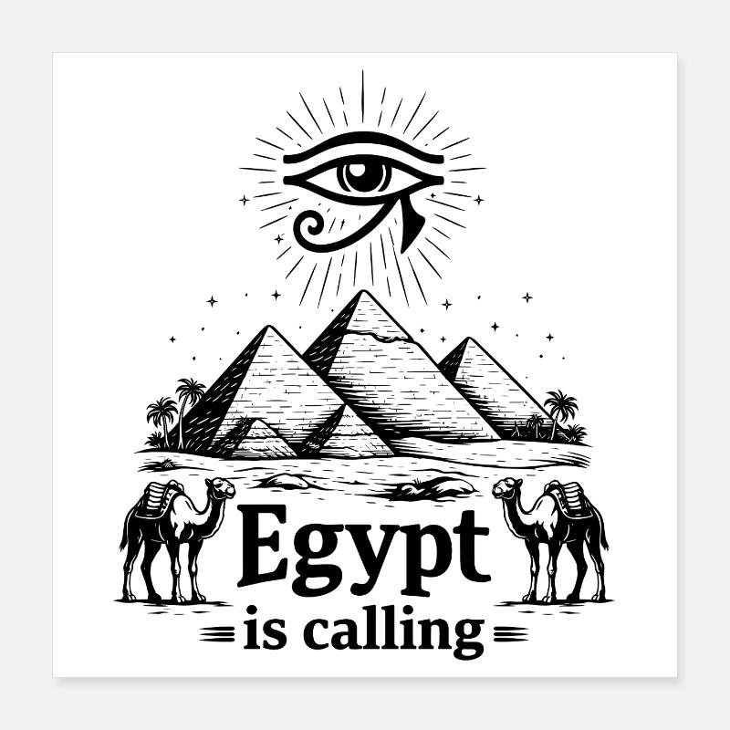 Egypt is calling Pharaoh Egypt Holidays Poster 16" x 16" (40x40 cm)