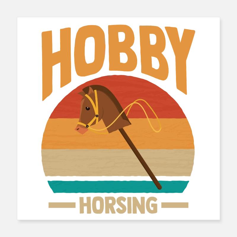 Steckenpferd Cheval de Hobby Cavalier Poster 40 x 40 cm