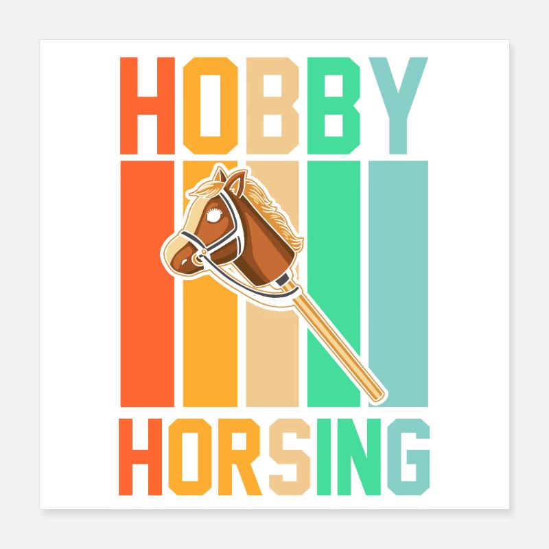Steckenpferd Cheval de Hobby Cavalier Poster 40 x 40 cm
