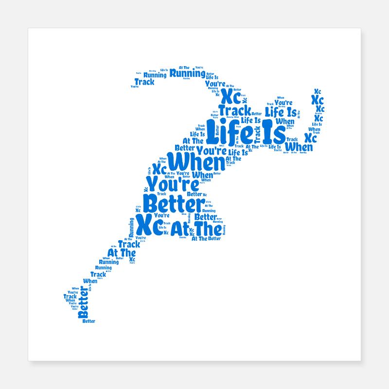 Cadeau de course XC drôle XC Runner Edition Poster 40 x 40 cm