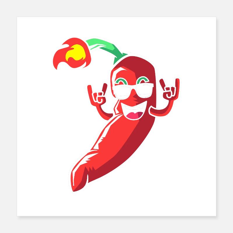 Chipotle, chili, piment, jalapeño, piment pimenté Poster 40 x 40 cm