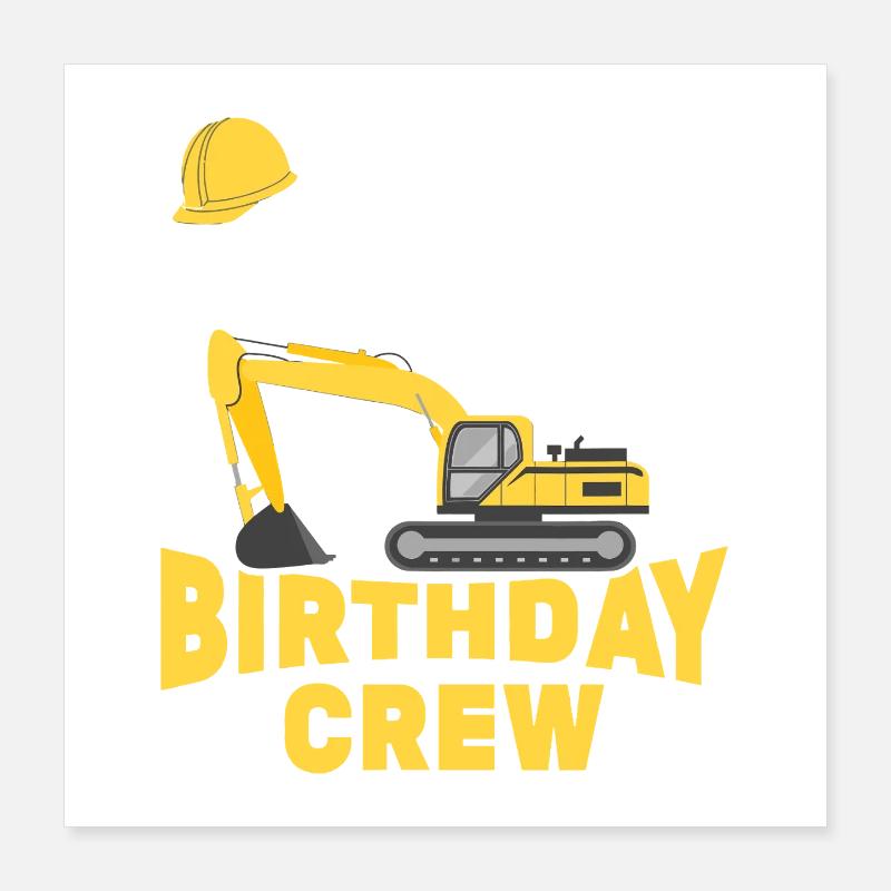 Construction de l’équipe d’anniversaire de la mère Poster 40 x 40 cm