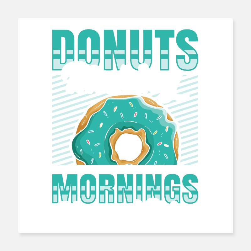 Restauration rapide en donuts Poster 40 x 40 cm