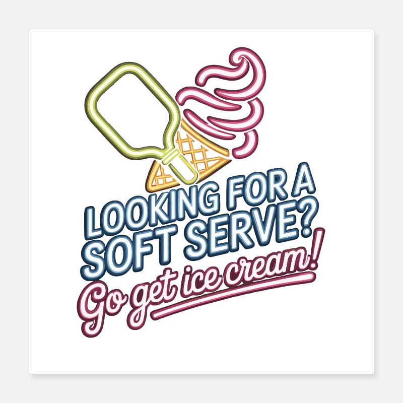 Pickleball Player Looking For Soft Serve Dinking Poster 16" x 16" (40x40 cm)