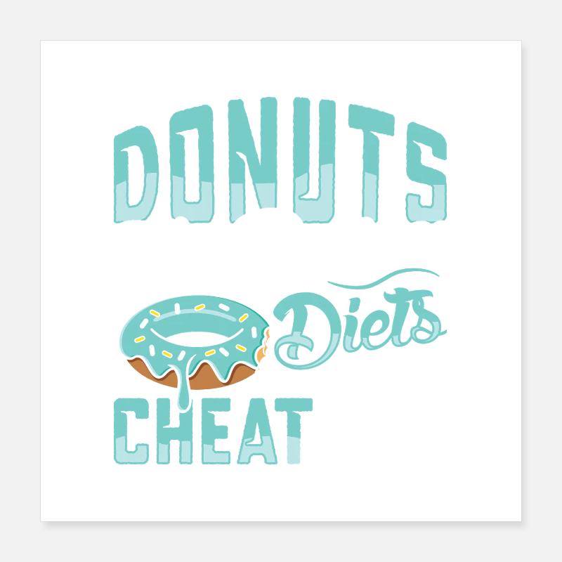 Restauration rapide en donuts Poster 40 x 40 cm