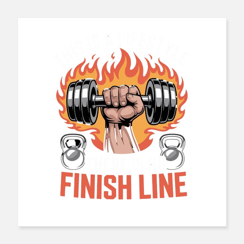 C’est un mode de vie, il n’y a pas de ligne d’arrivée Poster 40 x 40 cm