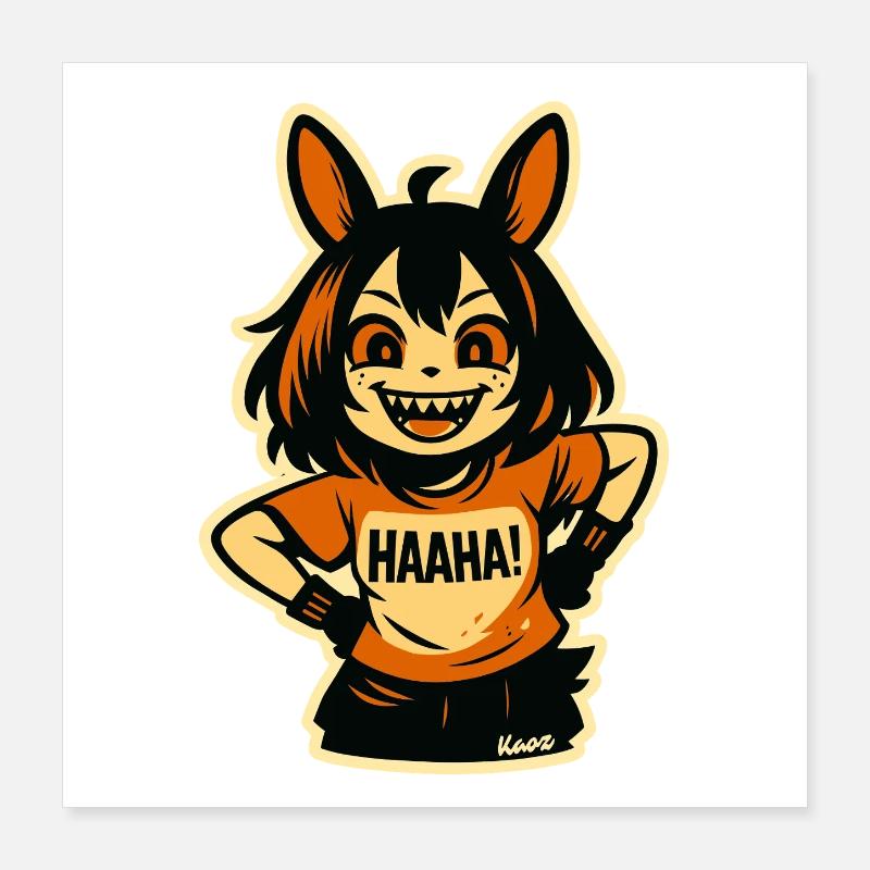 Mitternachts-Schalk-Wolfs-Sprite Poster 40x40 cm