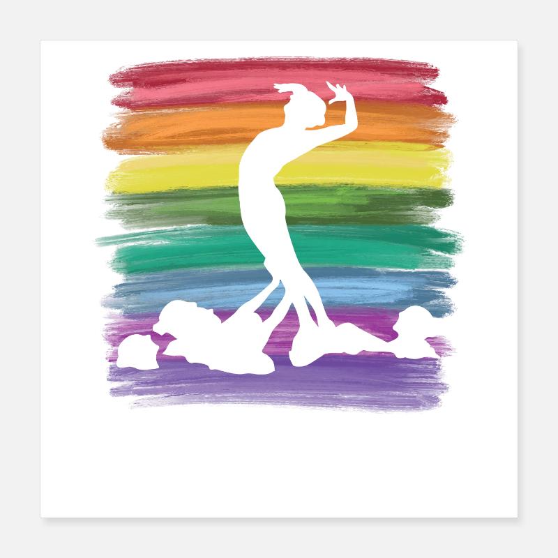 Artistic Swim Team Synchronschwimmen Poster 40x40 cm