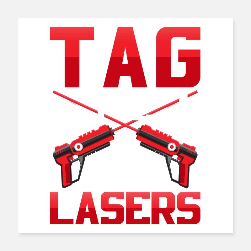 Tag Lasers Rétro Gaming Blaster Conception Poster 40 x 40 cm