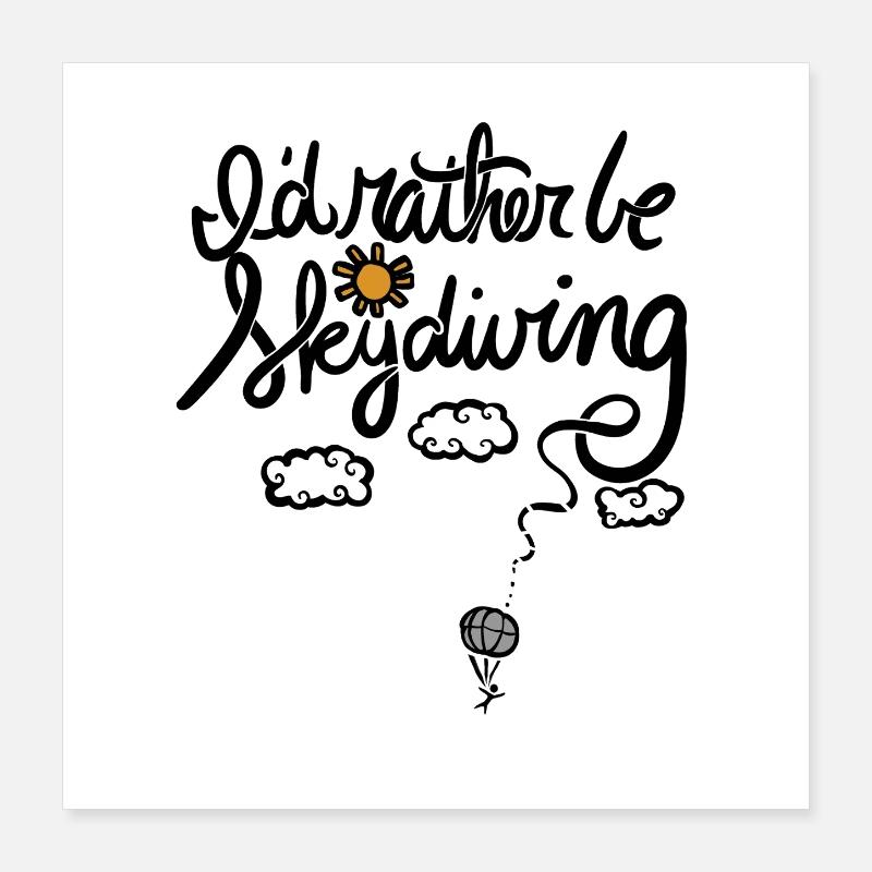 Sun and Clouds Balloon Night Sky Poster 16" x 16" (40x40 cm)