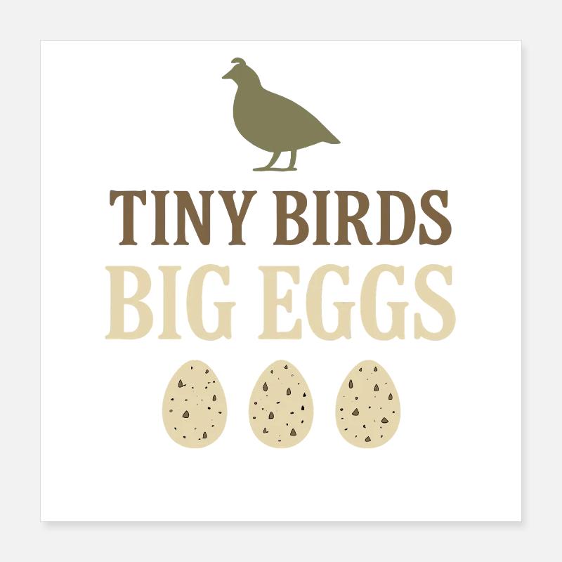 Quail Keeper Quail Farmer Backyard Quail Poster 16" x 16" (40x40 cm)