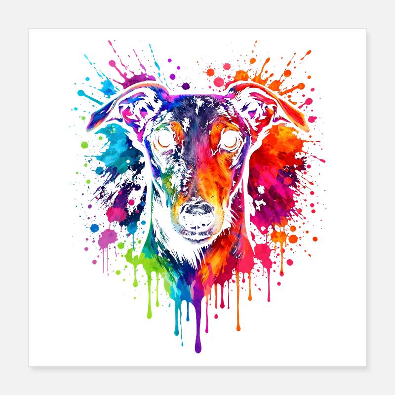 Greyhound | Windhund Pop Art Poster 40x40 cm