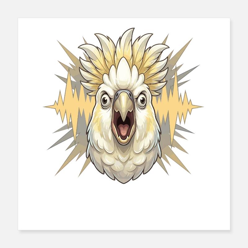 Kakadu Klangkopf Poster 40x40 cm