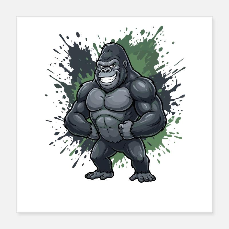 Kraftgorilla Style Spritzer Poster 40 x 40 cm