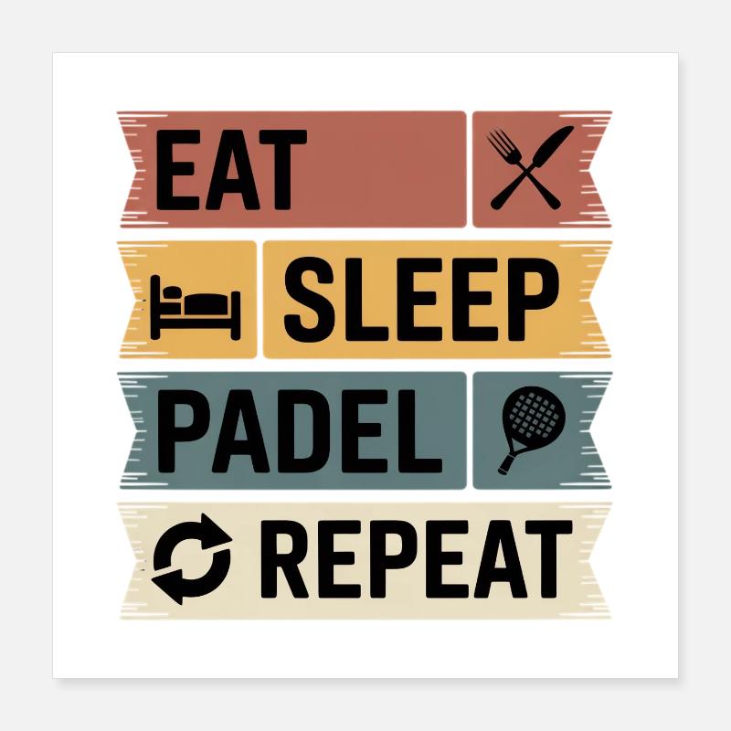 Tennis paddle Poster 40 x 40 cm