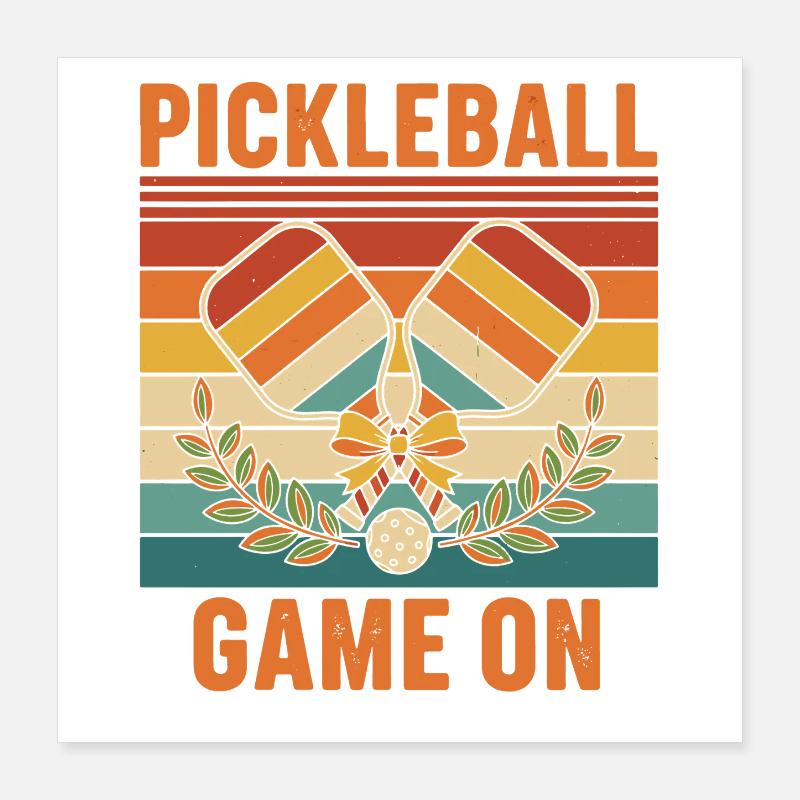 Pickleball Game On funny player pickle ball Poster 16" x 16" (40x40 cm)
