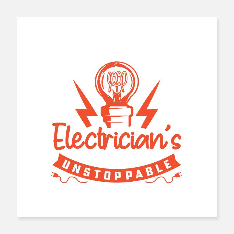 Electrician, Electronics Technician, Electrician Poster 16" x 16" (40x40 cm)
