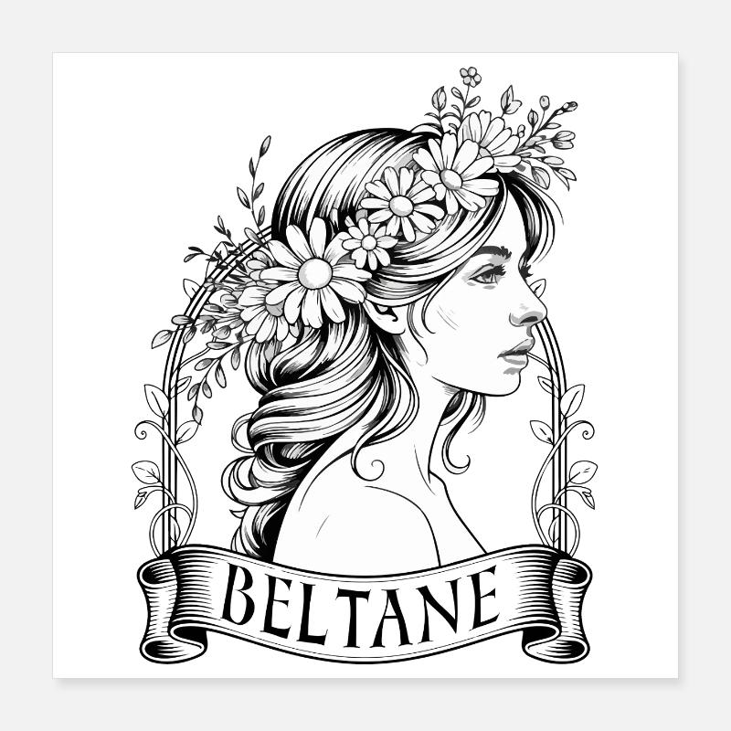 Beltane Maifeierlichkeiten Pagan Poster 40x40 cm