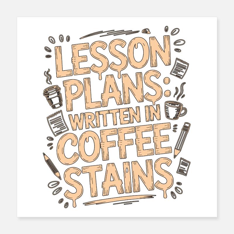 Elementary Teacher Lesson Plans Primary Teacher Poster 40x40 cm