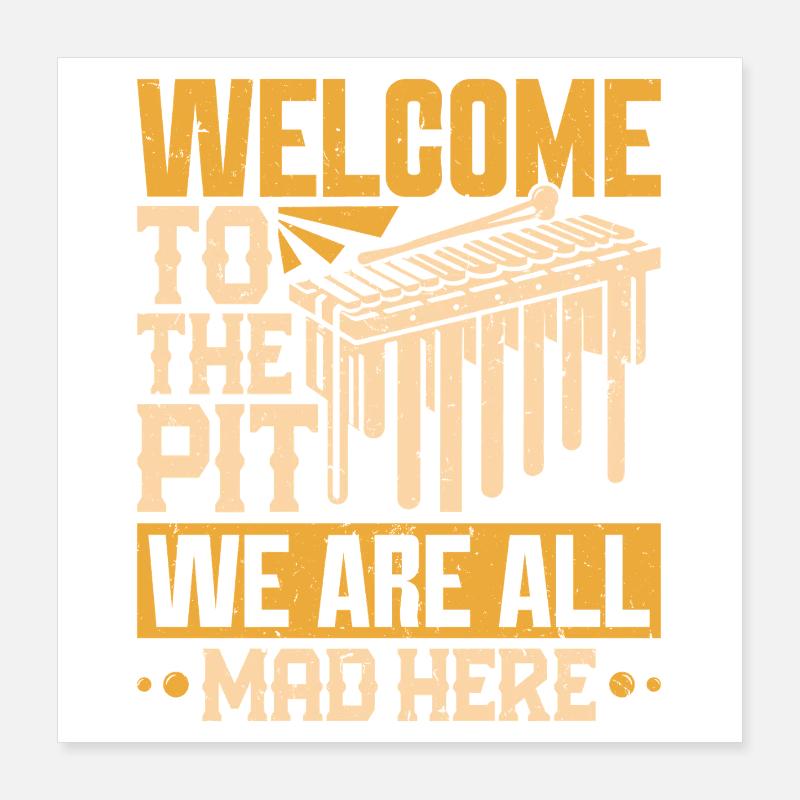 Marimba Orchester Schlagzeuggrube Poster 40x40 cm